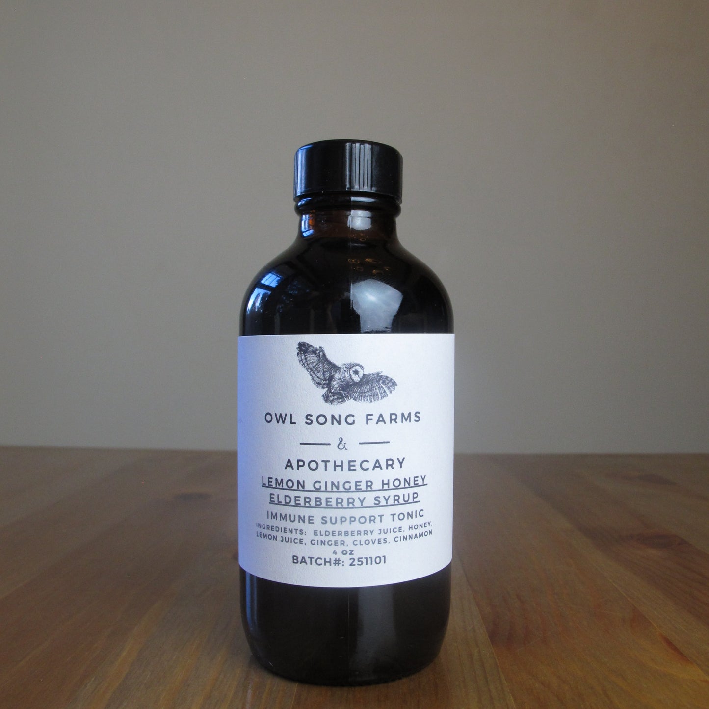 Lemon Ginger Honey Elderberry Syrup